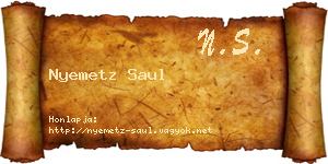 Nyemetz Saul névjegykártya