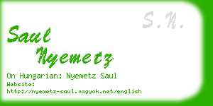saul nyemetz business card